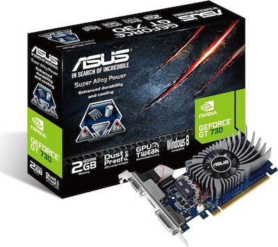 Asus GeForce GT 730 2GB GDDR5 with Port Brackets Κάρτα Γραφικών