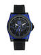 Marc Ecko Herrenuhr Batterie mit Schwarz / Schwarz Kautschukarmband