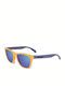 Oakley Frogskins Men's Sunglasses with Orange Plastic Frame and Blue Mirror Lens OO9013-24-362