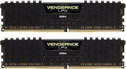 Corsair 16GB DDR4 RAM με 2 Modules (2x8GB) και Ταχύτητα 2400 για Desktop