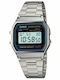 Casio Vintage Iconic Digital Men's Watch 44mm Battery with Silver Metal Bracelet
