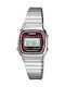 Casio Digital Watch with Silver Metal Bracelet