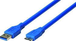 Heitech 09004109 1.5m Regular USB 3.0 to micro USB Cable Blue (09004109)