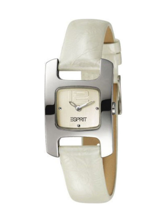 Esprit Uhr mit Beige Lederarmband ES101032004
