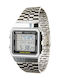 Casio Digital Battery Watch with Metal Bracelet Silver