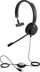 Jabra Evolve 20 On Ear Multimedia Ακουστικά με μικρόφωνο και σύνδεση USB-A