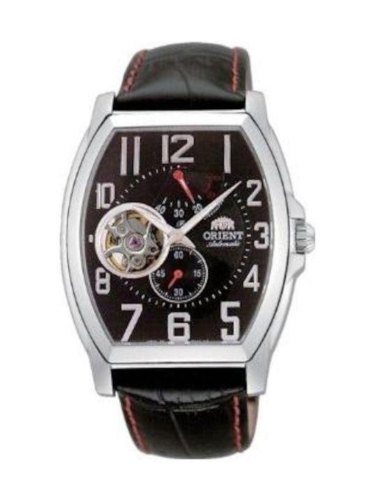 Orient Uhr Chronograph Automatisch mit Schwarz Lederarmband