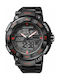 Q&Q Digital Battery Watch with Rubber Strap Black