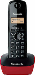 Panasonic KX-TG1611 Ασύρματο Τηλέφωνο Μαύρο/Κόκκινο