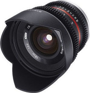 Samyang Crop Φωτογραφικός Φακός 12mm T2.2 VDSLR NCS CS Wide Angle για Micro Four Thirds (MFT) Mount Black