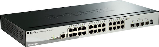 D-Link DGS-1510-28X Managed L2 Switch with 24 Gigabit (1Gbps) Ethernet Ports and 4 SFP Ports