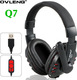 Ovleng Q7 Über Ohr Gaming-Headset mit Verbindung USB Schwarz