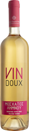 Limnos Organic Wines Βιολογικό Κρασί Vin Doux Μοσχάτο Λευκό Γλυκό 750ml