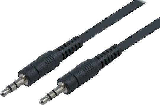 Powertech Καλώδιο Ήχου 3.5mm male - 3.5mm male Μαύρο 5m CAB-J008
