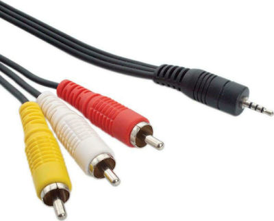 Powertech Cablul 3,5 mm de sex masculin - Componenta masculină / Audio analogic de sex masculin / Bărbat compozit 1.5m (CAB-R010)