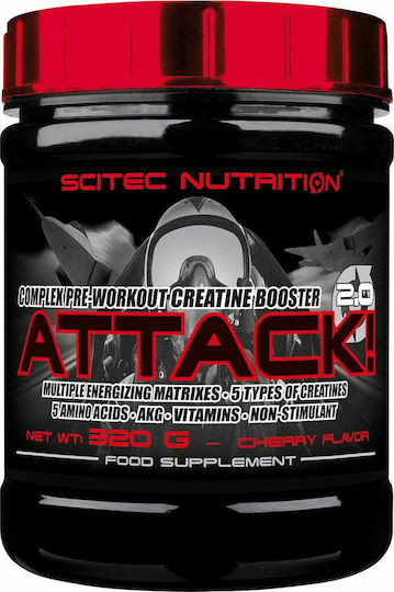 Scitec Nutrition Attack! 2.0 Κρεατίνη με Γεύση Κεράσι 320gr
