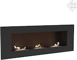 Kratki Indoor Wall Mounted Bioethanol Fireplace Black