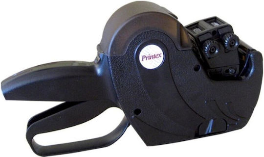 Printex DBS16-B Μηχανικός Ετικετογράφος Χειρός Διπλός σε Μαύρο Χρώμα