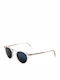 Oliver Peoples Men's Sunglasses with Transparent Horn-Rimmed Frame and Black Lens