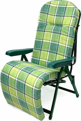Campus Lounger-Armchair Beach with Recline 6 Slots Green