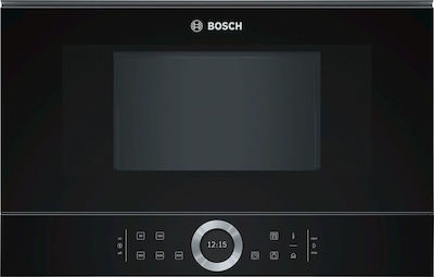 Bosch Εντοιχιζόμενος Φούρνος Μικροκυμάτων 21lt Μαύρος