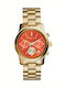 Michael Kors Runway Women's Watch Chronograph with Gold Metal Bracelet