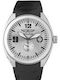 Aviator Ανδρικό Ρολόι 42mm Μπαταρίας με Μαύρο Δερμάτινο Λουράκι