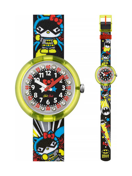 FlikFlak Kids Analog Watch with Fabric Strap Multicolour