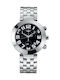 Longines Ceas Barbati Cronograf Baterie Cu Bratara Metalica Argintie