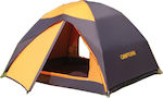 Camptown Adventure 3 Automatic Camping Tent Igloo Brown with Double Cloth 4 Seasons for 3 People 210x180x130cm
