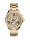Michael Kors Wren Women's Watch Chronograph with Gold Metal Bracelet