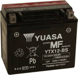 Yuasa AGM Motorcycle Battery YTX12-BS 180A with Capacity 10.5Ah