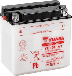 Yuasa Отворен тип Мотоциклетна батерия YB16B-A1 207Спецификация с капацитет 16.8Ах