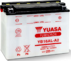 Yuasa Motorradbatterie YB16AL-A2 mit Kapazität 16.8Ah
