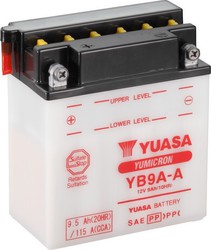 Yuasa Motorradbatterie YB9A-A mit Kapazität 9.5Ah