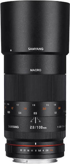 Samyang Voller Rahmen Kameraobjektiv 100mm f/2.8 ED UMC Teleobjektiv / Makro für Nikon F Mount Black
