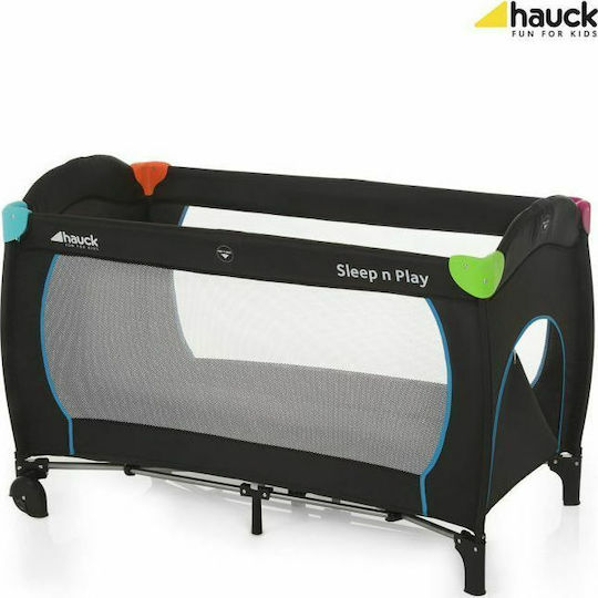 Hauck Sleep'n Play Go Plus Кошара за игра с Матрак Черен 125x65см