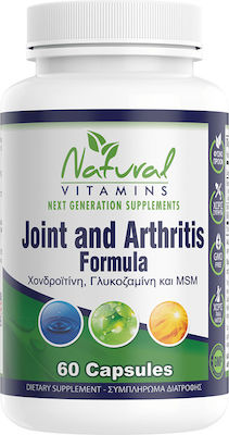 Natural Vitamins Joint Arthritis Pain Rx Supplement for Joint Health 60 caps