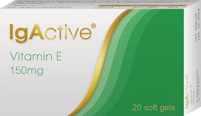 IgActive Vitamin E 150mg Βιταμίνη για Αντιοξειδωτικό 150mg 20 μαλακές κάψουλες