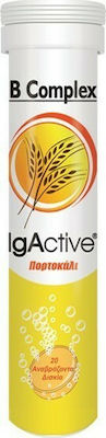 IgActive B-Complex Βιταμίνη για Ενέργεια, Ενίσχυση του Ανοσοποιητικού & το Νευρικό Σύστημα Πορτοκάλι 20 αναβράζοντα δισκία