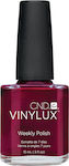 CND Vinylux Gloss Βερνίκι Νυχιών Μακράς Διαρκείας Κόκκινο Crimson Sash 15ml