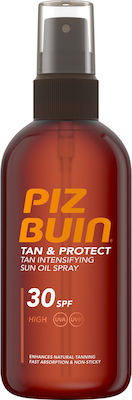 Piz Buin Tan & Protect Oil Waterproof Слънцезащитно Масло за тяло SPF30 в Спрей 150мл