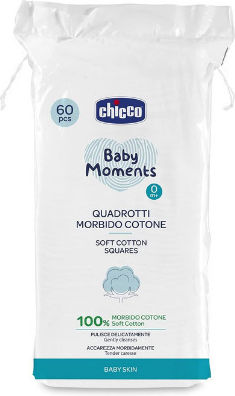 Chicco Baby Moments Βαμβάκι Βρεφικού Καθαρισμού 60τμχ 02654-00