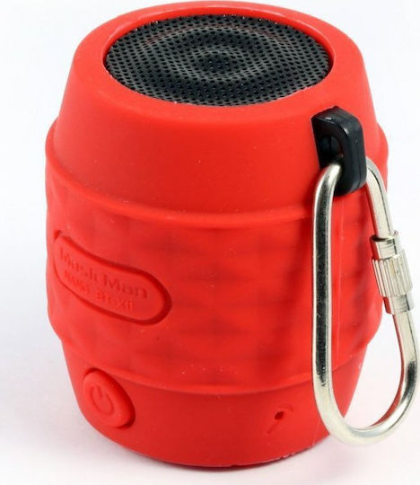 Technaxx MusicMan NANO Bluetooth Soundstation waterproof BT Bluetooth Speaker 3W with Battery Life up to 4 hours Red