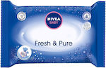 Nivea Fresh & Pure Υποαλλεργικά Μωρομάντηλα χωρίς Οινόπνευμα με Aloe Vera 63τμχ