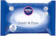 Nivea Fresh & Pure Hypoallergenic Baby Wipes without Alcohol with Aloe Vera 63pcs