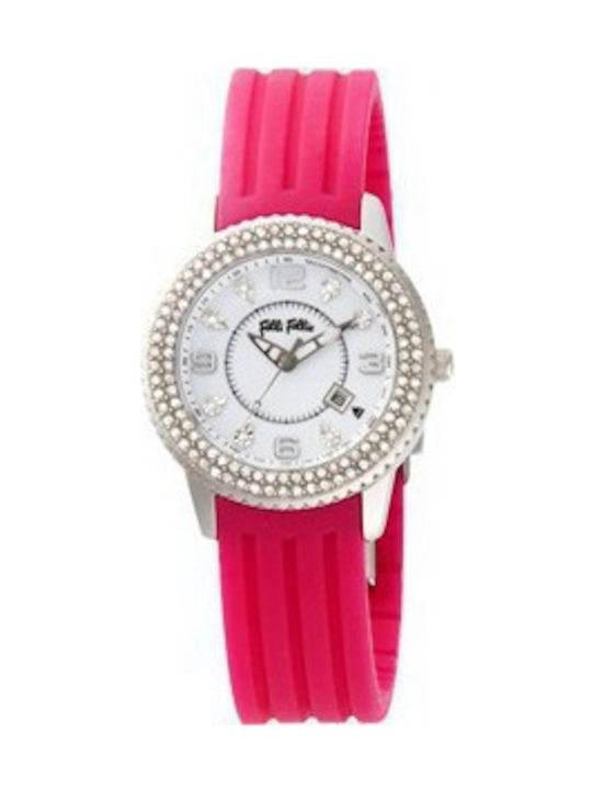 Folli Follie Watch with Fuchsia / Fuchsia Rubber Strap WF5T003ZTW-FU