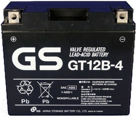 GS GEL Motorcycle Battery YT12B-4 180A with Capacity 10Ah