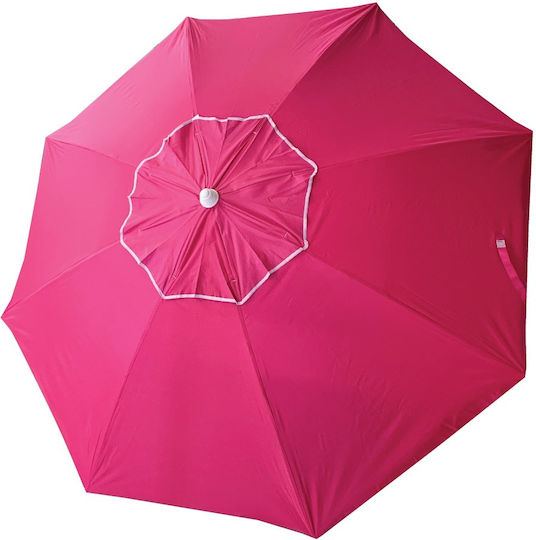 Solart Folding Beach Umbrella Diameter 1.8m with Air Vent Pink