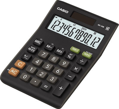 Casio Taschenrechner Buchhaltung 12 Ziffern in Schwarz Farbe